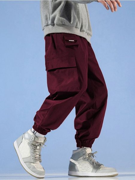 

men flap pocket cargo pants b6qw#, Black