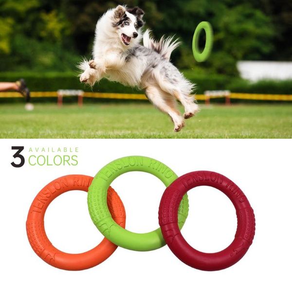 

cat toys s/l pet interactive flying discs eva dog training ring puller bite-resistant floating toy for puppy