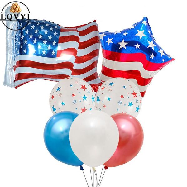 

party decoration usa independence day balloon happy 4th of july american flag 18inch star supplies