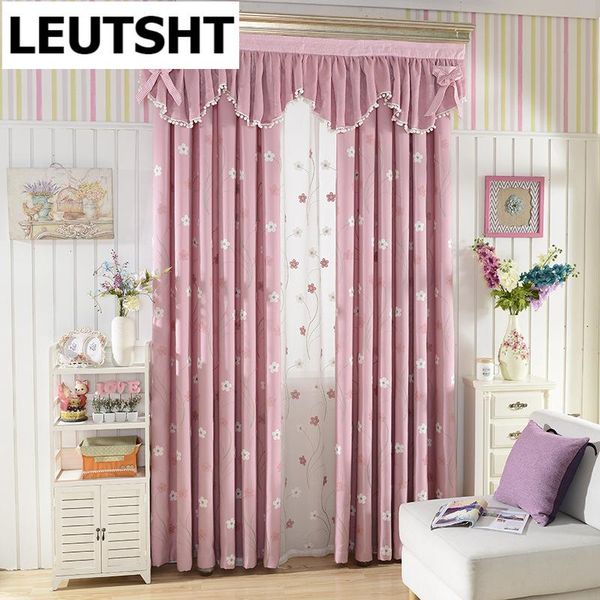 

modern fashion pink embroidered shade curtains for living room sheer bedroom window curtain kitchen & drapes
