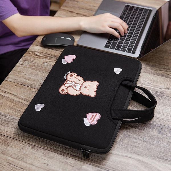

universal lapbag 11 12 14 inch waterproof notebook sleeve for macbook air pro 13 15inch simple cartoon pattern handbag storage bags