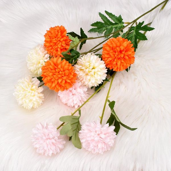 

decorative flowers & wreaths artificial flower dandelion ball chrysanthemum living room home decoration fake dried flowersilk