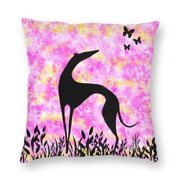 

cushion/decorative pillow original greyhound art sighthound silhouette square cover home decor whippet dog cushions throw 40*40cm for car