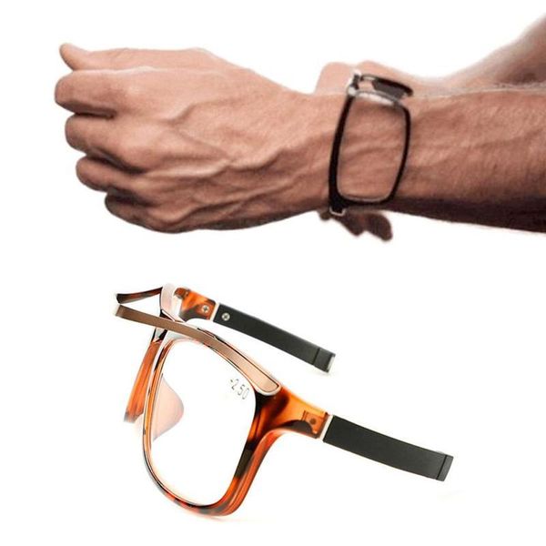 

sunglasses wrist presbyopia watch folding old light mirror ultra-clear convenient to carry tr90 glasses reading, White;black