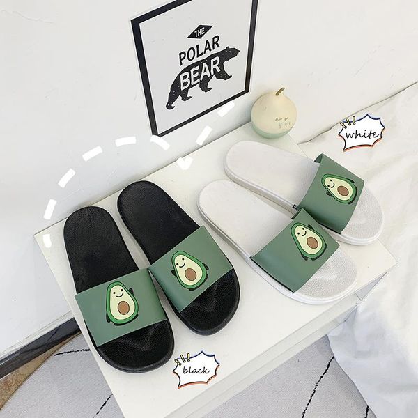 

slippers home female summer bathroom bath cartoon girl heart soft bottom couple one-word stall, Black