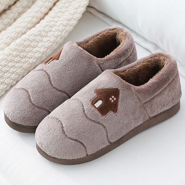 

winter plush warm home slippers women cute cartoon indoor slides plus size 45 man floor slippers pvc women house slipper ladies, Black