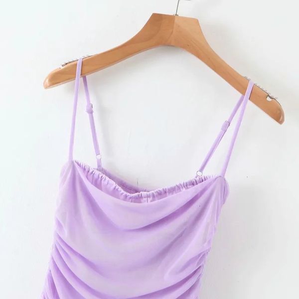 

spring casual summer dresses women's slim waist and buttock mesh wrinkle show thin suspender dress, Black;gray