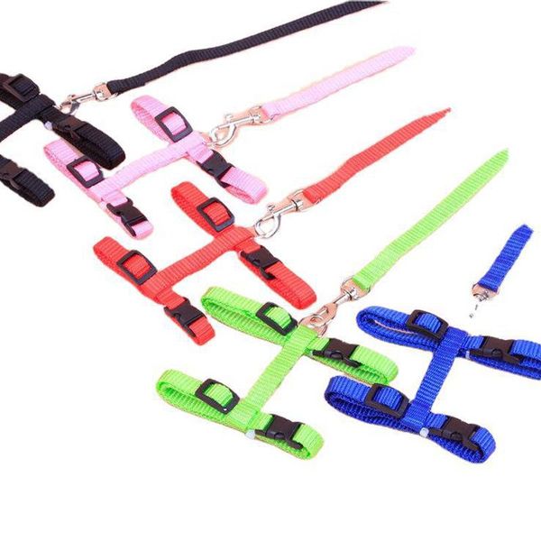 

cat collars & leads pet harness leash collar fully adjustable h-shaped nylon chest strap products tb sale