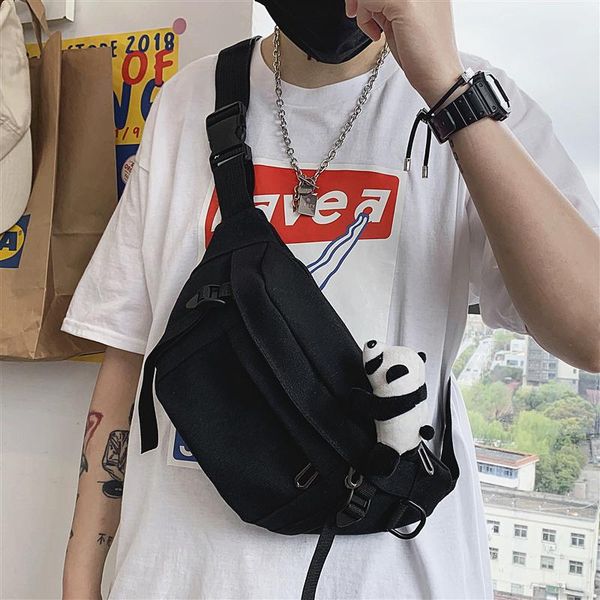 

original aizatly canvas bag girl chest couple shoulder messenger student casual hip-hop waist bags