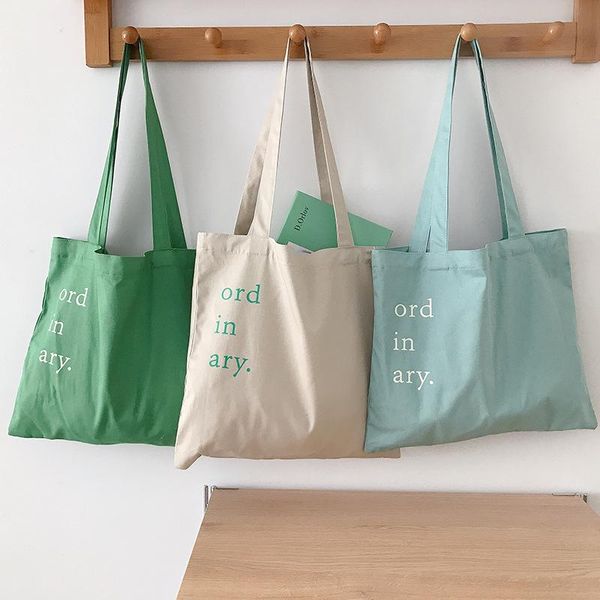 

evening bags hylhexyr women letter printing casual tote grocery shopping bag female shoulder cotton beach canvas shopper handbag