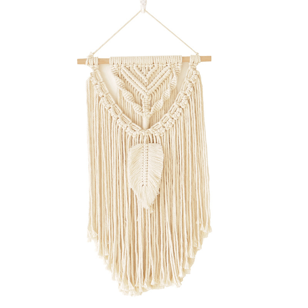 

tapestries handmade tassels leaf tapestry macrame nordic style wall hanging home room crafts decoration
