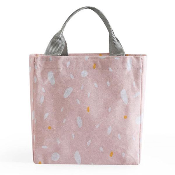 

dinnerware sets portable thickened beam drawstring mouth lunch box bento bag hand-carried design 20*19*13cm cotton and linen