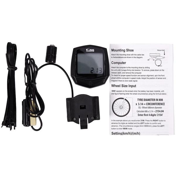 

bike computers sunding sd 581 speedometer wired satch bicycle computer cycle cycling odometer accessories