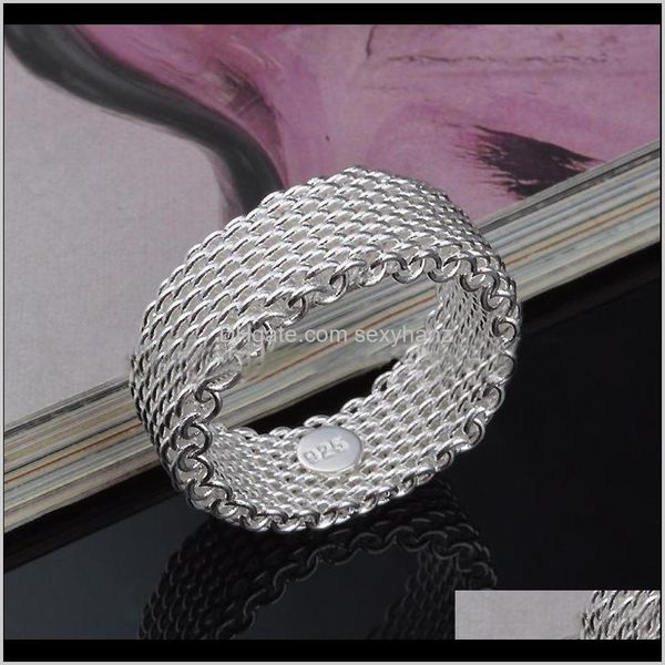 

band sier weave mesh ring women engagement wedding rings fashion jewelry gift 160140 73twe qcudt, Silver
