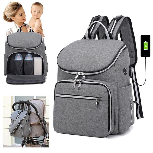 

backpack fashion mommy pregnant women diaper bag brand large capacity baby travel designer care usb