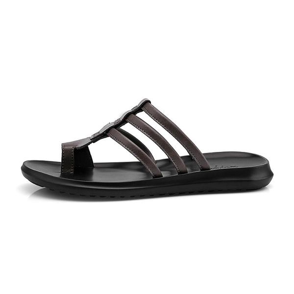 

sandals gladiator casual slip sandal shoes in piel couro vietnam 39 sandalia cork shoe homens footwear breathable leather roman, Black