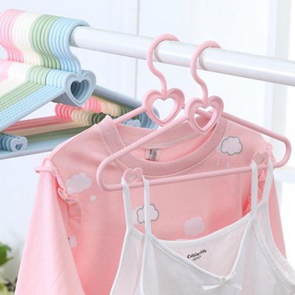 

hangers & racks 10 pcs/lot 29.5cm plastic baby clothes cute children's suits hanger non-slip seamless infant coat hanging