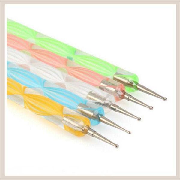 

nail art kits 5 pcs /lot fashion dual-ended dotting pen painting diy tool