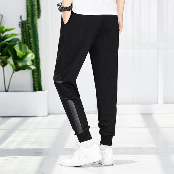

men's pants men fashion sports trousers spring autumn casual joggers korean style trendy jogging streetwear, Black