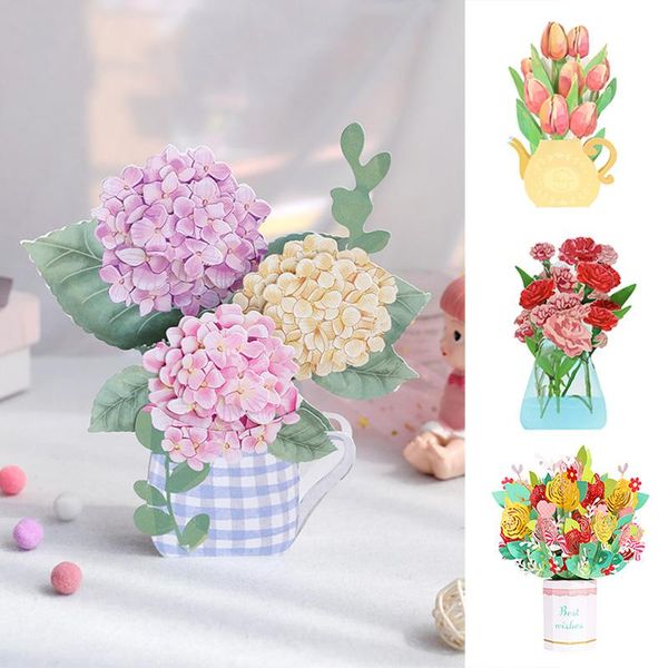 

greeting cards -up flower card 3d for birthday mothers father's day graduation wedding anniversary invitations