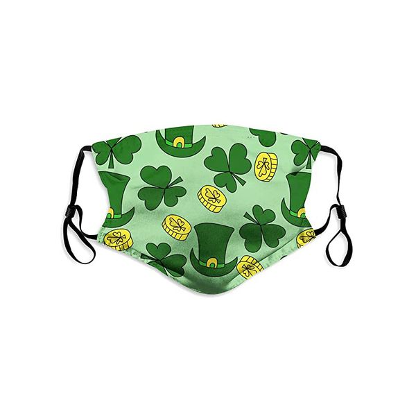 

new four-leaf clover printing green cotton mask fashion dustproof face masks kts29