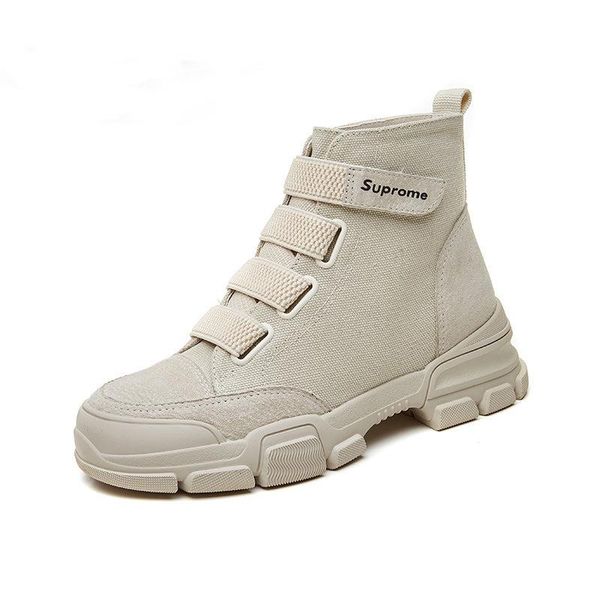 

women's boots high-thick heel buckle flat casual short fashion all-match shoes, Black