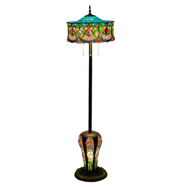 

american country tiffany floor lamp foyer sofa corner bohemia exotic mediterranean sea glass reading night light 166cm 1268 lamps