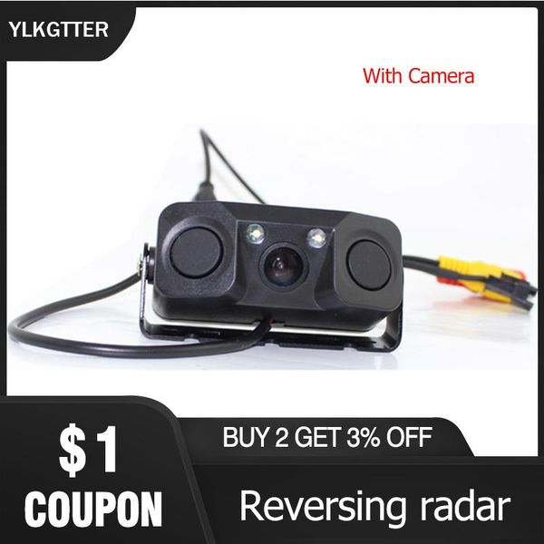 

car rear view cameras& parking sensors ylkgtter reversing image integrated machine radar intelligent three-in-one camera alarm sound with le