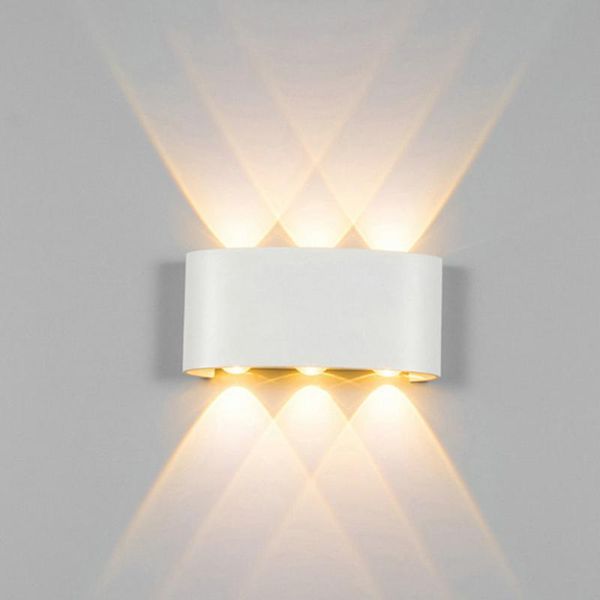 

wall lamp 8w led warm white aluminum sconce outdoor garden lighting ac85-265 indoor bedroom living room stairs light