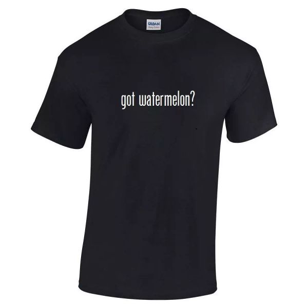 

got watermelon  cotton t-shirt shirt black white funny solid s - 5xl food gift, White;black