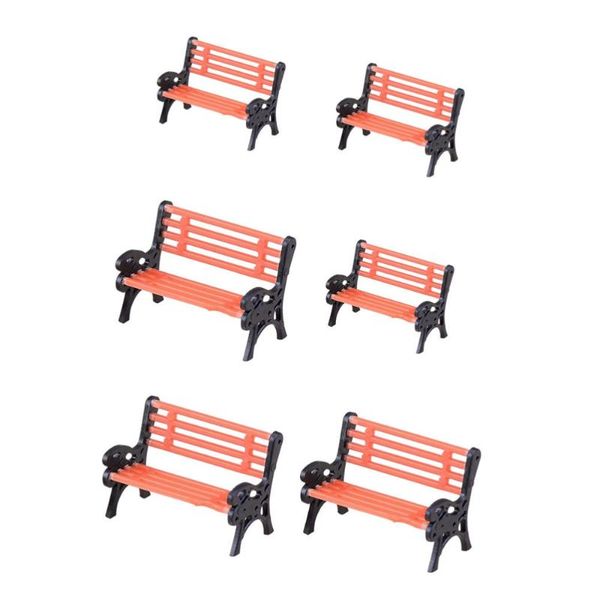 

chair covers 6pcs miniature park benches kids pretend ornament doll home chairs