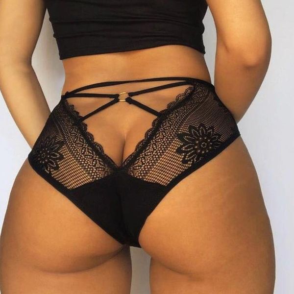 

fashion back bandage design satin lace panties women solid seamless underwear stitched breathable cotton #ws women's, Black;pink