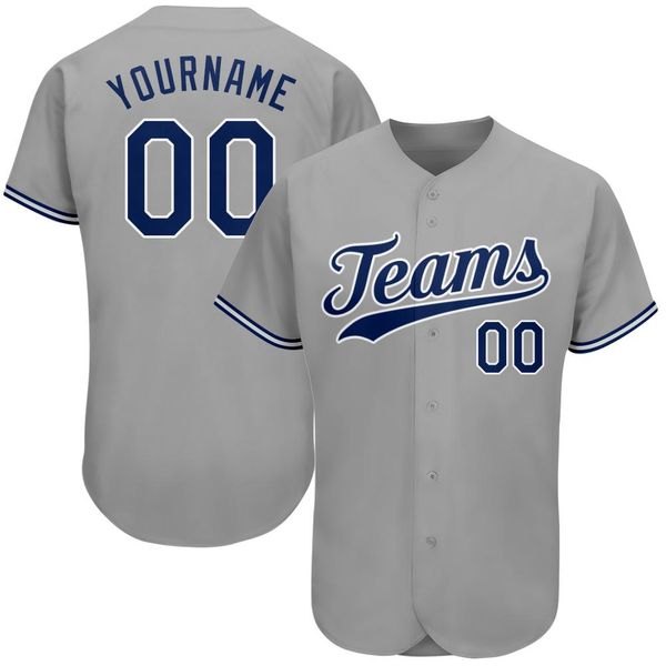 

custom gray royal-white-98989 authentic baseball jersey, Blue;black