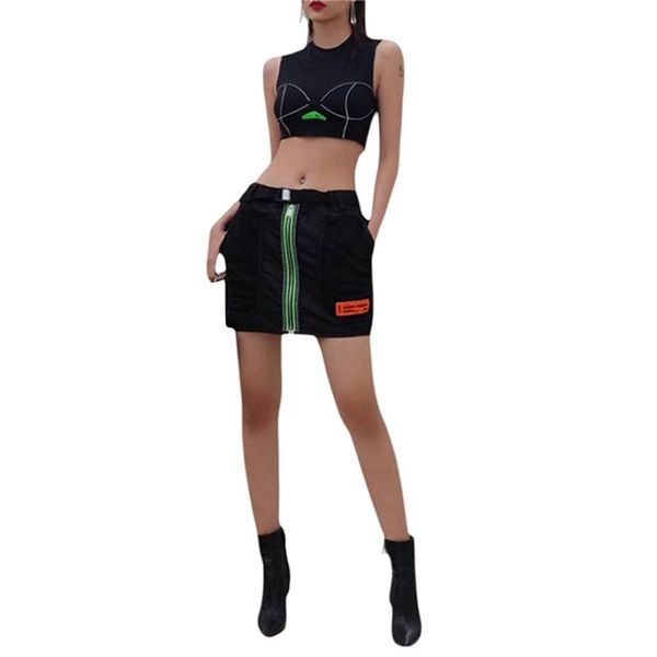 

women's tanks & camis fashion round neck tank sleeveless letter embroidery slim fit crop basic t shirt 2021 summer clothes, White