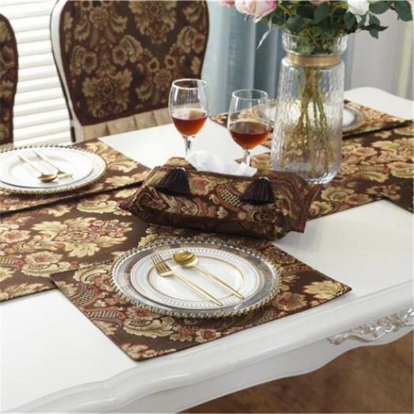 

retro orchid european luxury customized wedding room car el decorative embroidery tissue box napkin holder cover boxes & napkins