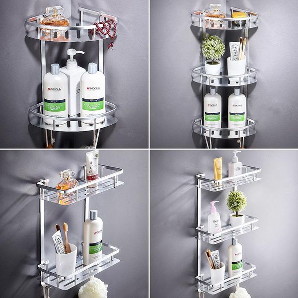

2/3tier corner storage holder shelves bathroom shampoo shower kitchen rack organizer bath accessory sets high quality
