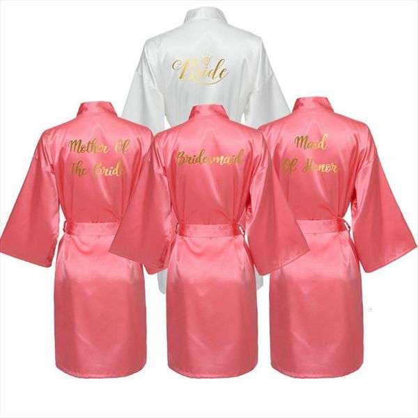 

bridesmaid robes bridal coral women sleepwear satin robe wedding, Black;red