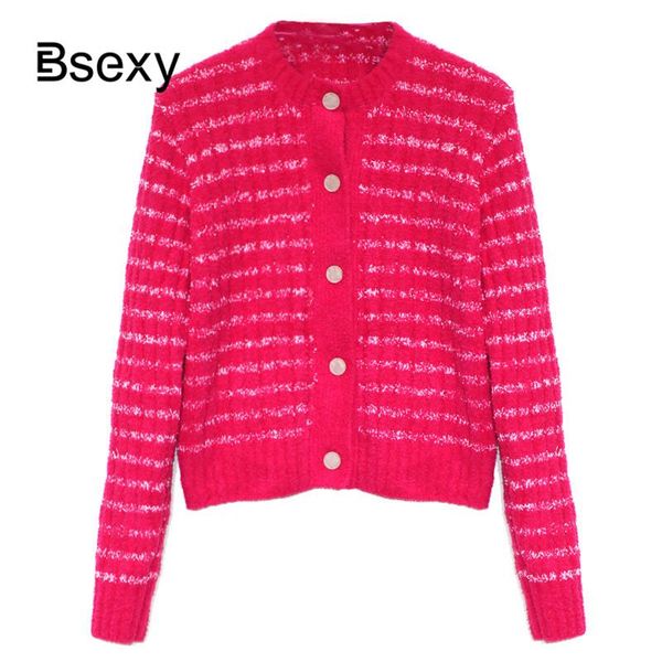 

women's sweaters cute wool cardigan women 2021 spring single buttons striped pink sweater runway knitted outwear streetwear, White;black