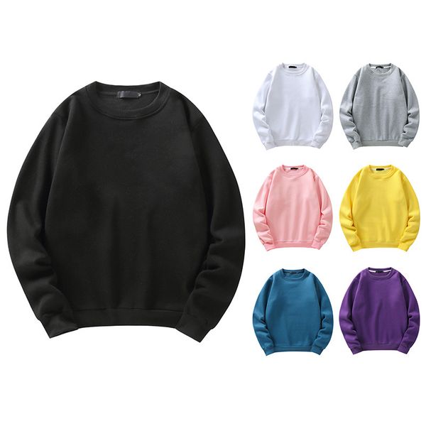 

autumn mens sweatshirts solid color pullover basic bottomed clothes solid color pullover basic bottomed sweater various color styles, Black