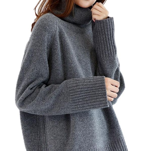

women's sweaters womens 2021 winter turtleneck sweater casual long sleeve thick pullover jumper knitted pull femme r1065, White;black