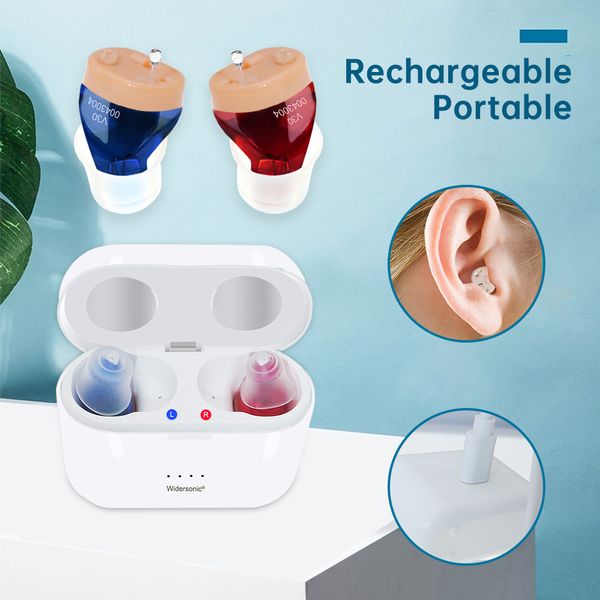 

hearing aids rechargeable audofonos usb portable v30 sound amplifiers wireless mini tool gift ear aids for deafness