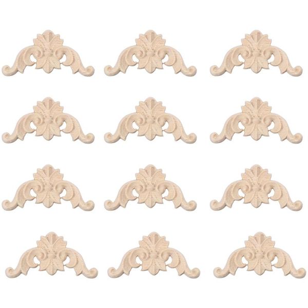 

craft tools 12pcs natural wood carved corner applique decorative door furniture