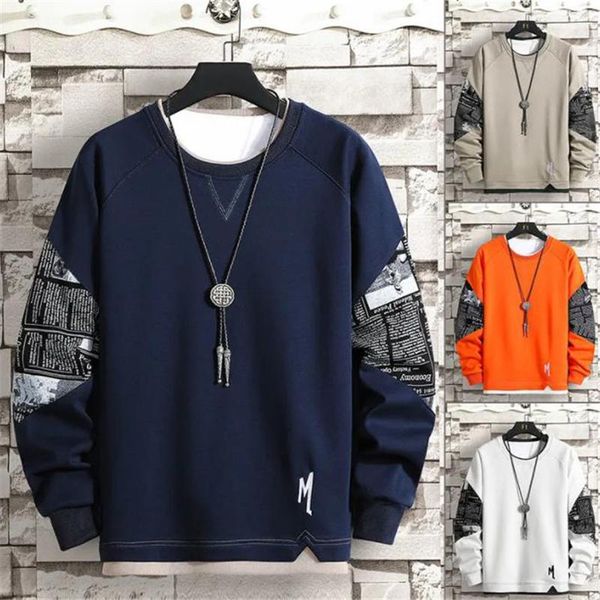 

men's hoodies & sweatshirts arrival autumn sweatshirt men o-neck loose vintage style trendy streetwear long sleeve pullover mens 2021, Black
