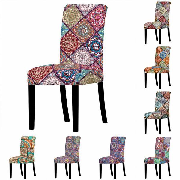 

chair covers bohemian geometry antifouling home el protector stool cover table dining conjoined elastic