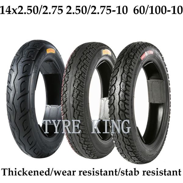

motorcycle wheels & tires electric vehicle tubeless tire 2.50/2.75-10 14x2.50/2.75 60/100-10 wear resistant thickened vacuum tu