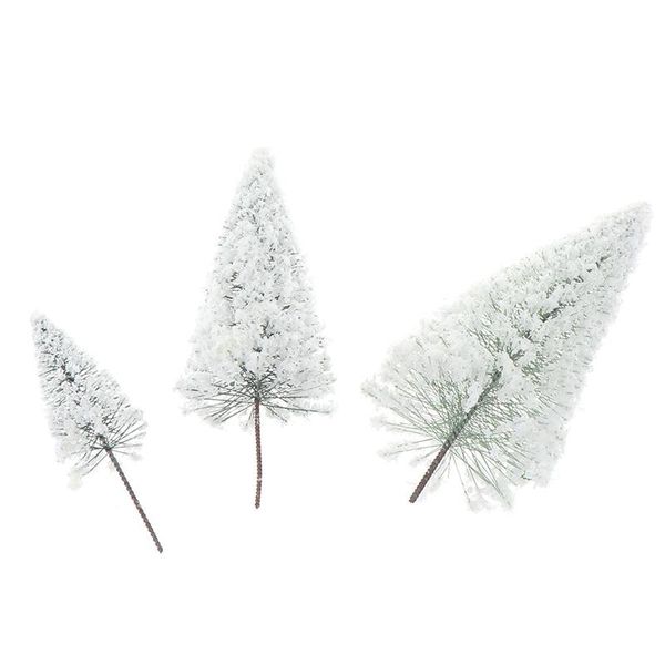 

christmas decorations small decorated tree pine mini artificial green white fir home decoration