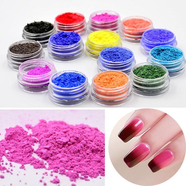 

manicure temperature change powder nail polish gel magic mirror decoration art decorations, Silver;gold