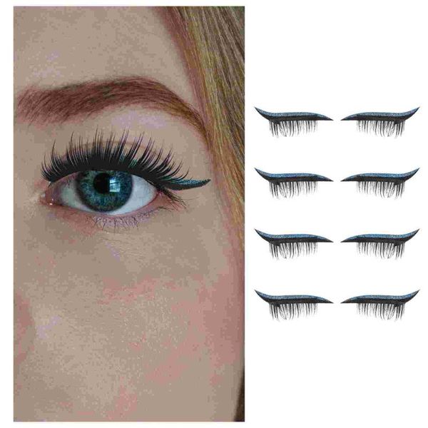 

false eyelashes 4pairs vivid makeup eyelash stickers decorative dense fake
