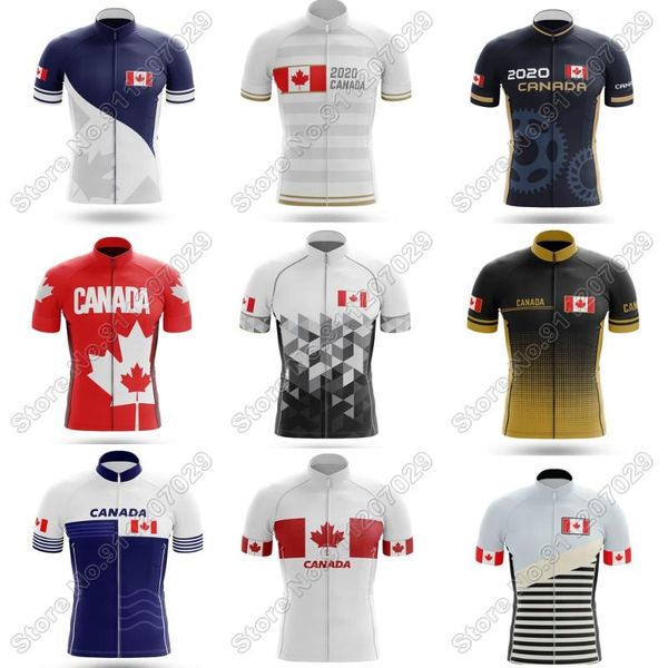 

canada cycling jersey short sleeve summer clothing men road bike shirts bicycle mtb wear uniform maillot racing jackets, Black;red