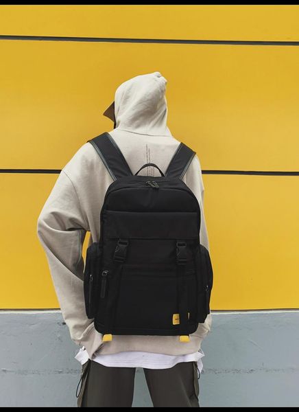 

backpack pb3624 trendy casual korean style simple men's travel campus college student schoolbag male